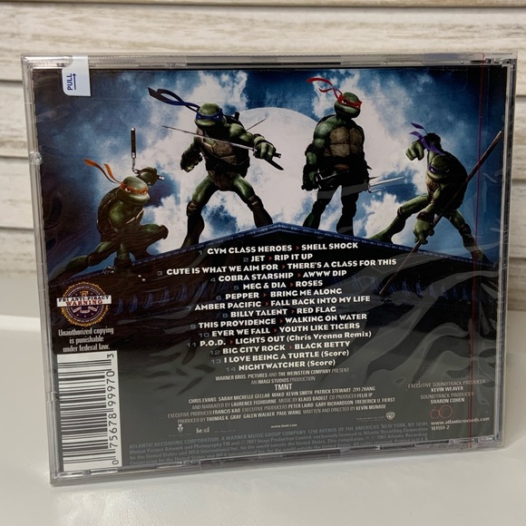 TMNT Teenage Mutant Ninja Turtles Movie Soundtrack Audio CD Preowned - Picture 3 of 3